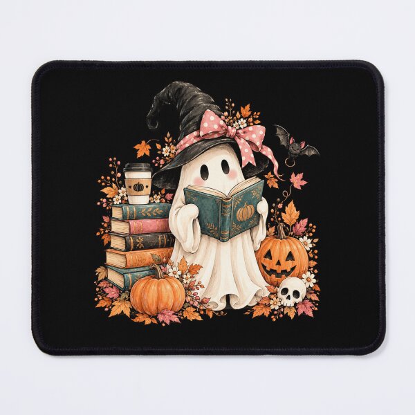 Item preview, Cute Halloween Ghost Reading Book designed and sold by ROUX-ART.