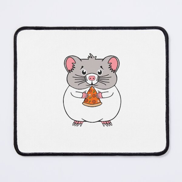 Item preview, Cute Hamster Eating Pepperoni Pizza Slice designed and sold by Sartoris Art.