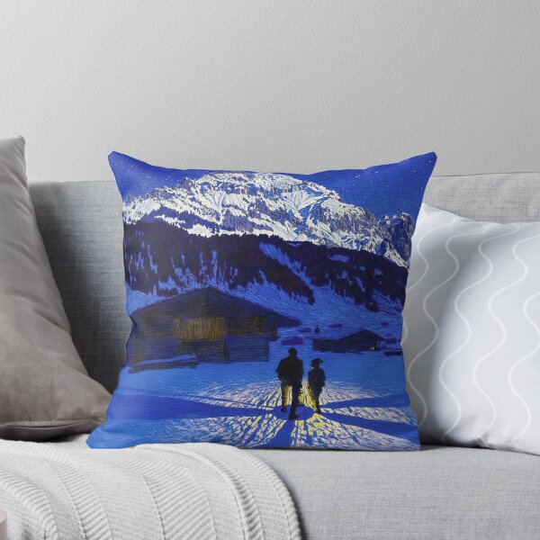 Item preview, Evening Atmosphere twilight blue in the winter mountains landscape painting by Waldemar Fink  designed and sold by Jéanpaul  Ferro.
