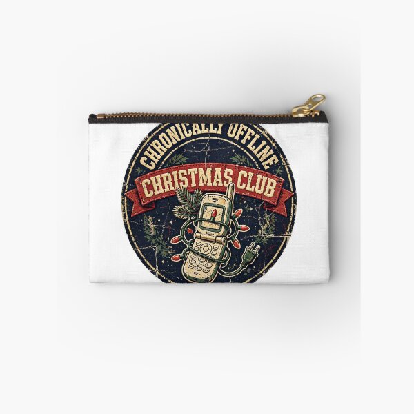 Item preview, Chronically Offline Christmas Club Shirt - Funny Holiday Badge Tee designed and sold by KERK Art and Design.