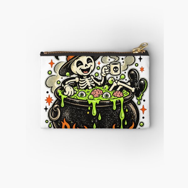 Item preview, Everything Is Fine Skeleton Witch Cauldron Halloween T-Shirt Design designed and sold by KIDEnia.