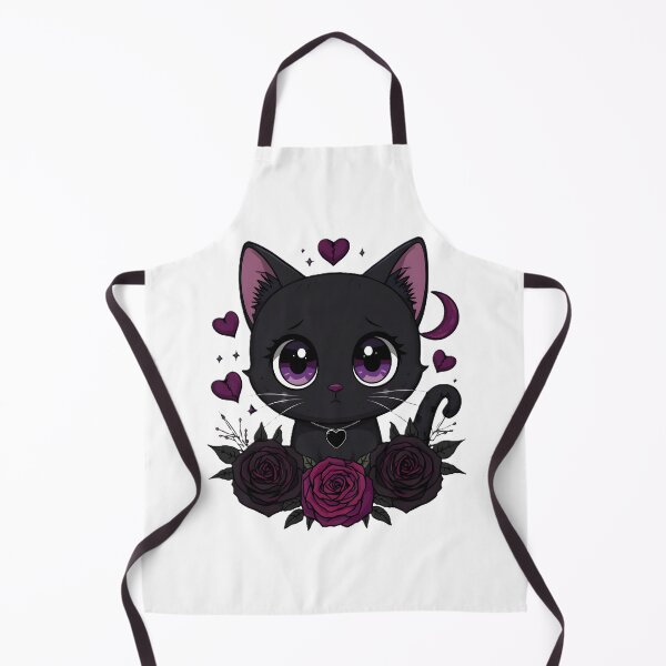 Item preview, Sad Gothic Black Cat | Heartbreak Cat With Purple Eyes & Dark Roses designed and sold by dreamz-world.