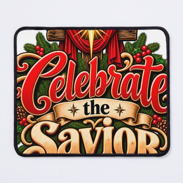 Item preview, Celebrate The Savior Cross And Star Christian Christmas designed and sold by 198tees.