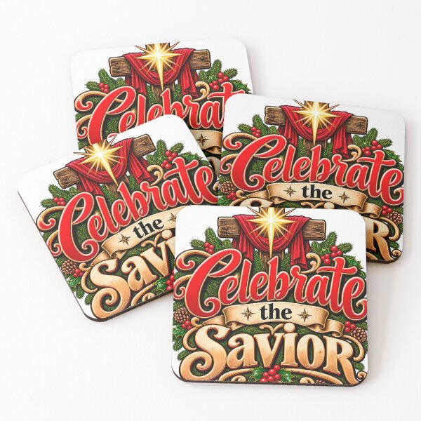 Item preview, Celebrate The Savior Cross And Star Christian Christmas designed and sold by 198tees.