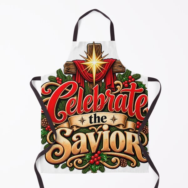 Item preview, Celebrate The Savior Cross And Star Christian Christmas designed and sold by 198tees.