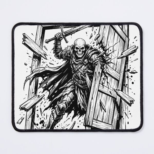 Item preview, Skeletal warrior smashing through a door designed and sold by MisteryDesigner.