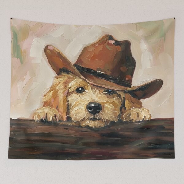 Item preview, Gentle Furfriend In A Western Hat designed and sold by iamdesigns14.