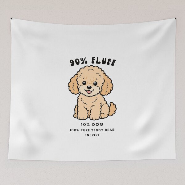 Item preview, Maltipoo Doodle 90 Percent Fluff Cute Teddy Bear Dog Retro Art designed and sold by wildsilencee.