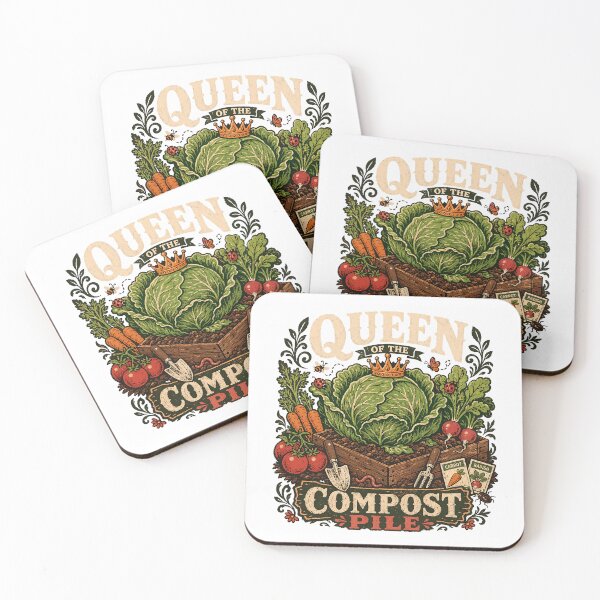 Item preview, Queen of the Compost Pile Funny Garden Pun designed and sold by JoyfullyOffbeat.