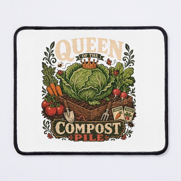 Item preview, Queen of the Compost Pile Funny Garden Pun designed and sold by JoyfullyOffbeat.