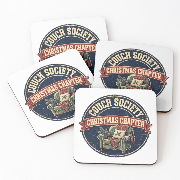 Item preview, Couch Society Christmas Chapter Shirt - Funny Lazy Holiday Badge Tee designed and sold by KERK Art and Design.