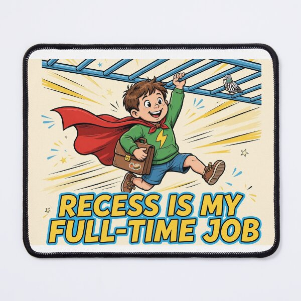 Item preview, Recess Is My Full Time Job Funny Kids Superhero Shirt designed and sold by Hearth & Hue.