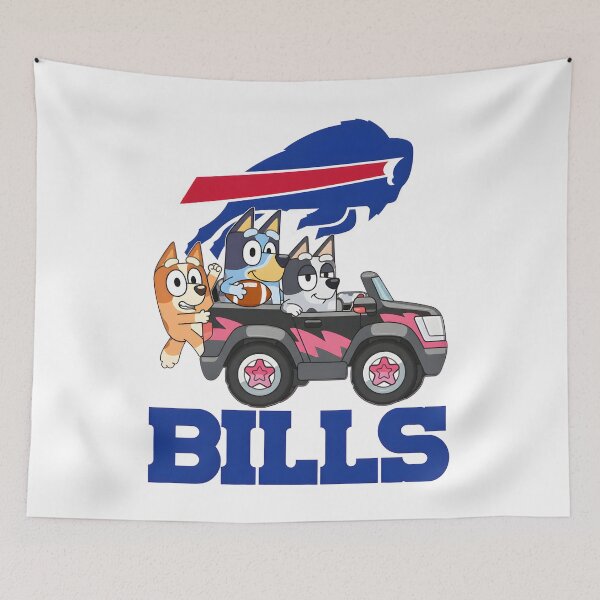 Item preview, Bluey Bills Car Football Fan designed and sold by Kleinpixel.