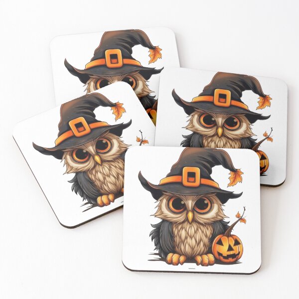 Item preview, Cute Halloween Owl Witch Hat Pumpkin Spooky Autumn Fall Design designed and sold by anemiche.