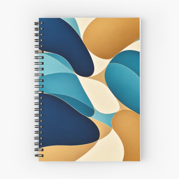 Item preview, Navy Teal Gold Abstract Organic Pattern – Luxury Home Decor designed and sold by Swanny's Custom T-shirt and Gift Designs.
