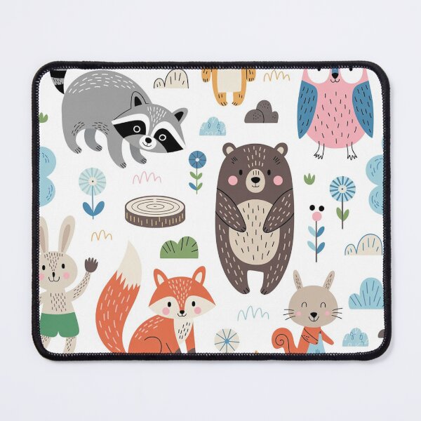 Item preview, Cute Woodland Animals Kids Pattern Fox Bear Owl designed and sold by Mindful Wall Art Studio.