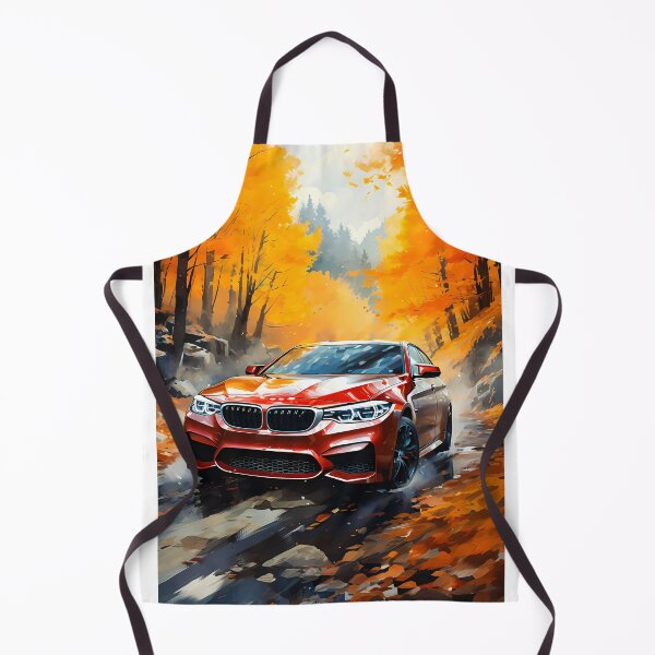 Item preview, Red Sports Sedan on Vibrant Autumn Forest Road designed and sold by RevUpDesign.