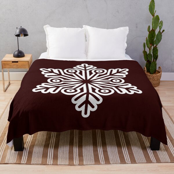 Item preview, Minimalist Winter Snowflake Dark Maroon Seamless Pattern Art designed and sold by ​Jyoti Digital Artist.