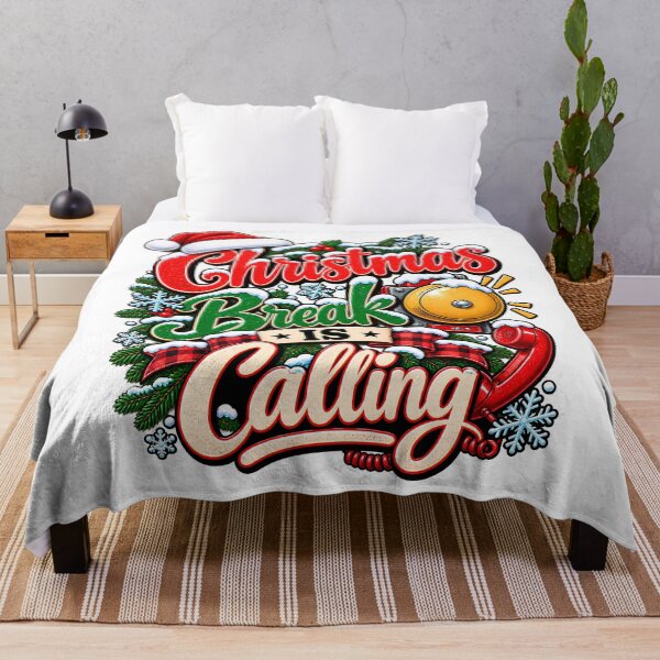 Item preview, Christmas Break Is Calling Teacher School Bell Winter Break designed and sold by 198tees.