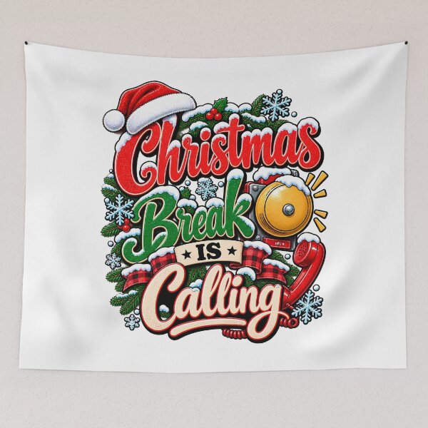 Item preview, Christmas Break Is Calling Teacher School Bell Winter Break designed and sold by 198tees.