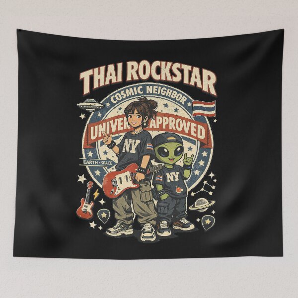 Item preview, Thai Rockstar Alien Cosmic Neighbor designed and sold by NatalieJeans.