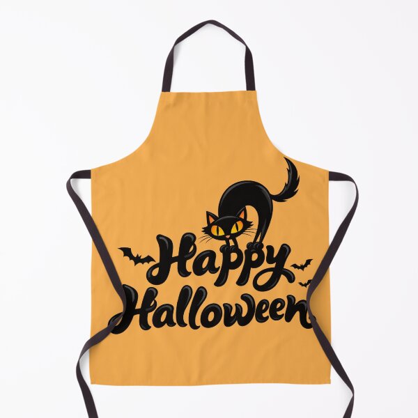 Item preview, Black Cat Glowing Eyes Happy Halloween designed and sold by littlepiptales.