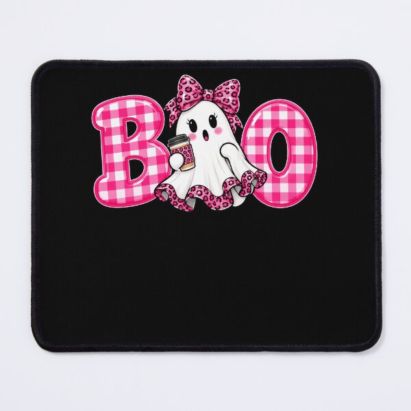 Item preview, Pink BO Ghost with Coffee and Leopard Bow designed and sold by ROUX-ART.