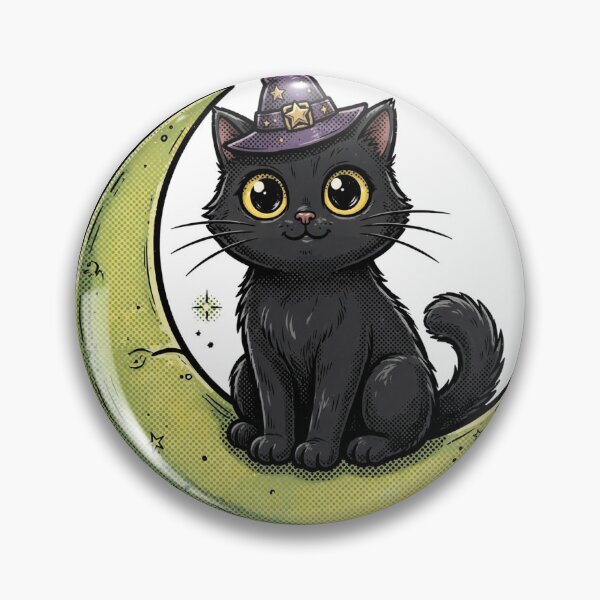 Item preview, Black Cat Bold Comic Inks Sticker - Halloween designed and sold by Lesley D.