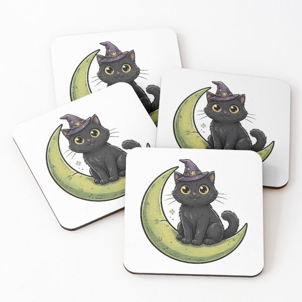 Item preview, Black Cat Bold Comic Inks Sticker - Halloween designed and sold by Lesley D.