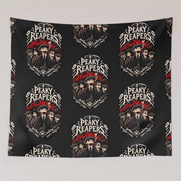 Item preview, Peaky Reapers – Dark Gangster Metal Cartoon designed and sold by MetalSatyrShop.