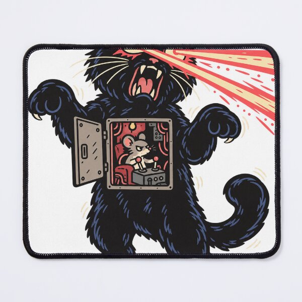 Item preview, Robot Cat Controlled by Mouse Laser Eyes Funny T-Shirt Design designed and sold by KIDEnia.