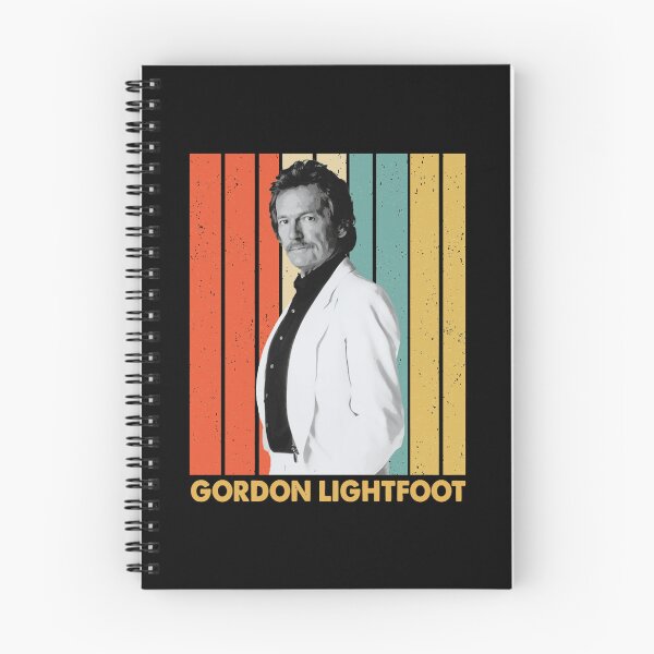 Item preview, Gordon Lightfoot Vintage Sunset Stripes Portrait designed and sold by kurisawaart.