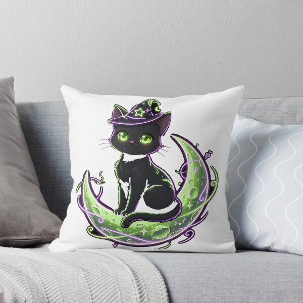 Item preview, Black Cat Neon Glow Sticker - Halloween designed and sold by Lesley D.