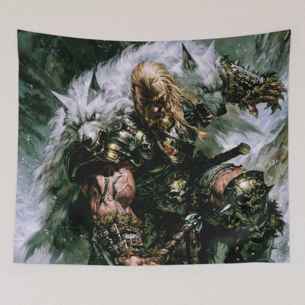Item preview, Wulfgar the Barbarian - Epic Dark Fantasy art designed and sold by Delerat7.