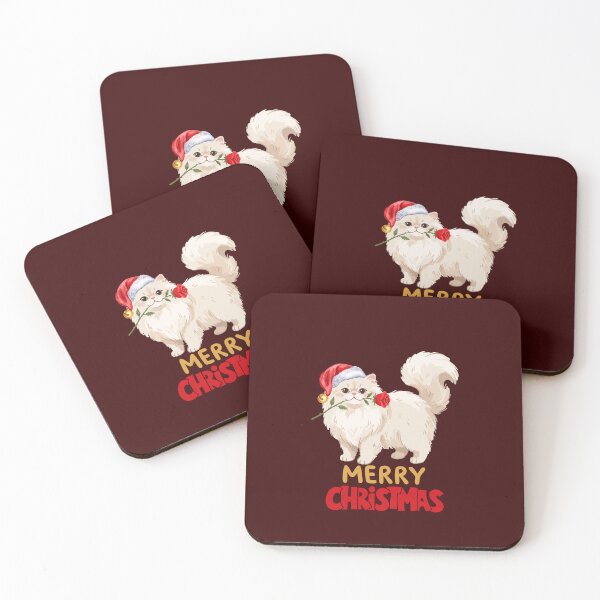 Item preview, Cute Persian Cat Merry Christmas Holiday Art designed and sold by stormk10.