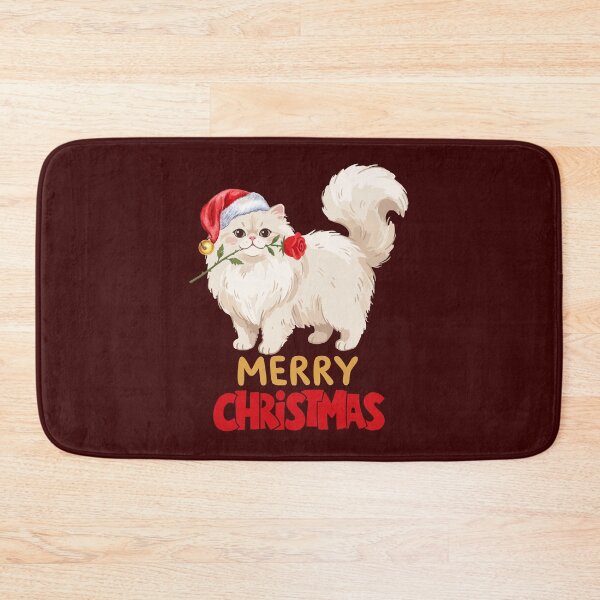 Item preview, Cute Persian Cat Merry Christmas Holiday Art designed and sold by stormk10.