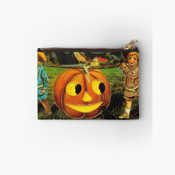 Item preview, Halloween Greetings, Boys Carrying a Jack-O-Lantern, Vintage Postcard designed and sold by Exhumed Archives.