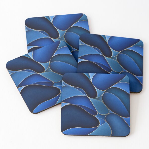 Item preview, Blue Luxe Abstract Organic Pattern – Luxury Blue Home Decor designed and sold by Swanny's Custom T-shirt and Gift Designs.