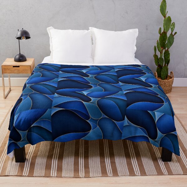 Item preview, Blue Luxe Abstract Organic Pattern – Luxury Blue Home Decor designed and sold by Swanny's Custom T-shirt and Gift Designs.