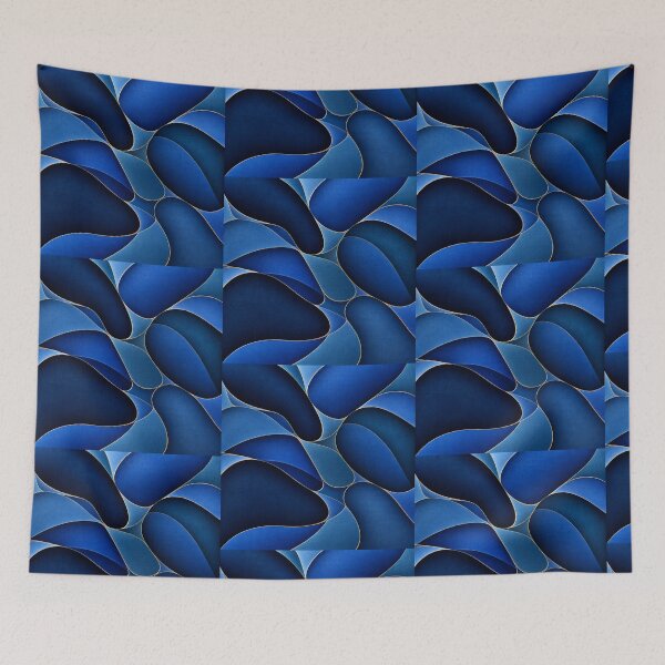 Item preview, Blue Luxe Abstract Organic Pattern – Luxury Blue Home Decor designed and sold by Swanny's Custom T-shirt and Gift Designs.