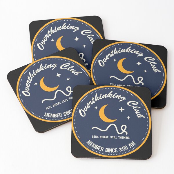 Item preview, Overthinking Club Member Since 3 AM Funny Night Owl Quote designed and sold by Minem39.