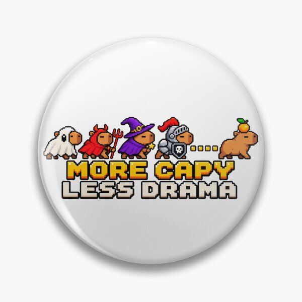 Item preview, More Capy Less Drama: Pixel Art Capybara Retro Gamer Design designed and sold by CircinusStore.