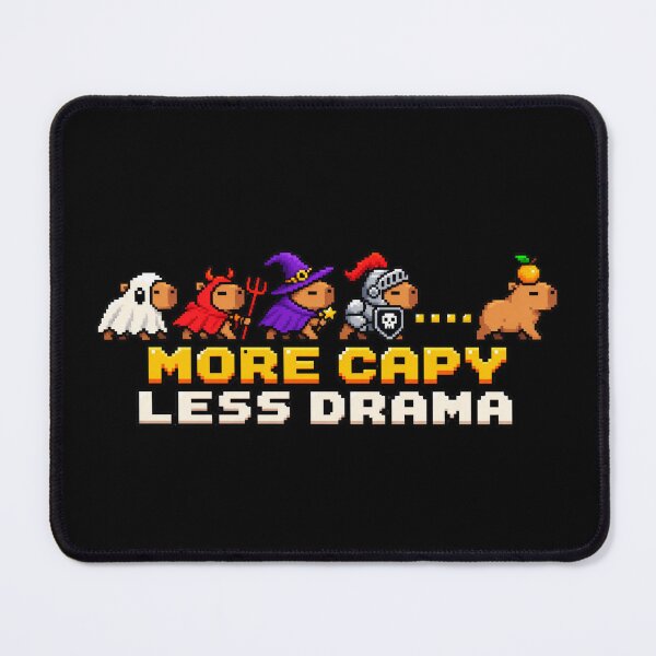 Item preview, More Capy Less Drama: Pixel Art Capybara Retro Gamer Design designed and sold by CircinusStore.
