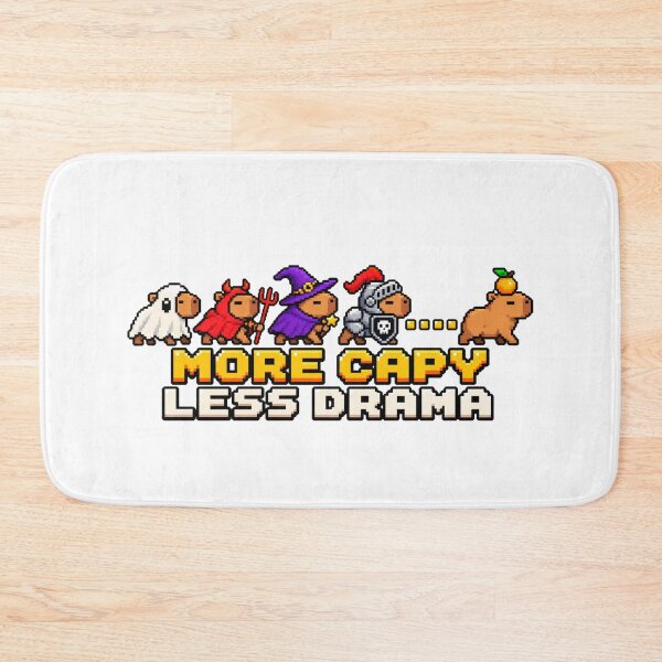 Item preview, More Capy Less Drama: Pixel Art Capybara Retro Gamer Design designed and sold by CircinusStore.