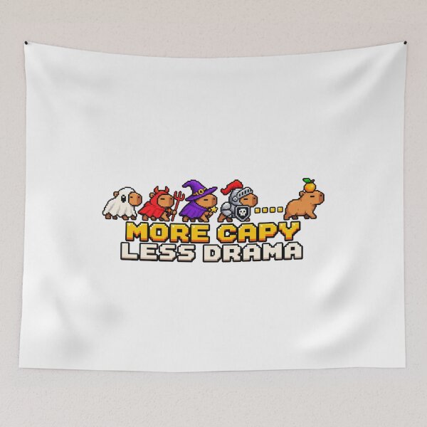 Item preview, More Capy Less Drama: Pixel Art Capybara Retro Gamer Design designed and sold by CircinusStore.