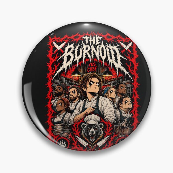 Item preview, The Burnout – Dark Metal Chef Cartoon | Heavy Metal Kitchen Design designed and sold by MetalSatyrShop.
