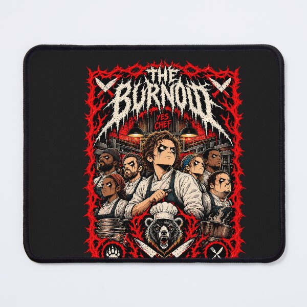 Item preview, The Burnout – Dark Metal Chef Cartoon | Heavy Metal Kitchen Design designed and sold by MetalSatyrShop.