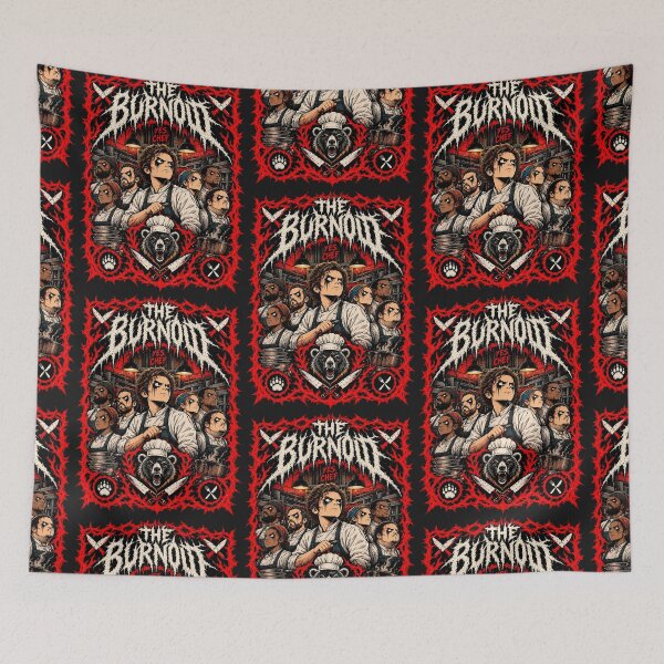 Item preview, The Burnout – Dark Metal Chef Cartoon | Heavy Metal Kitchen Design designed and sold by MetalSatyrShop.