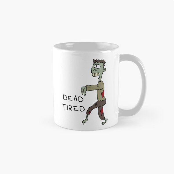 Item preview, Dead Tired Sticker | Funny Zombie Visual Pun Tired Meme designed and sold by MyxaART.