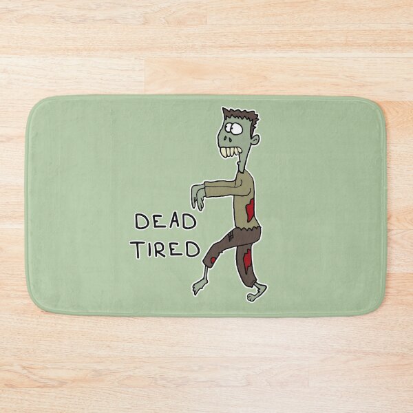 Item preview, Dead Tired Sticker | Funny Zombie Visual Pun Tired Meme designed and sold by MyxaART.